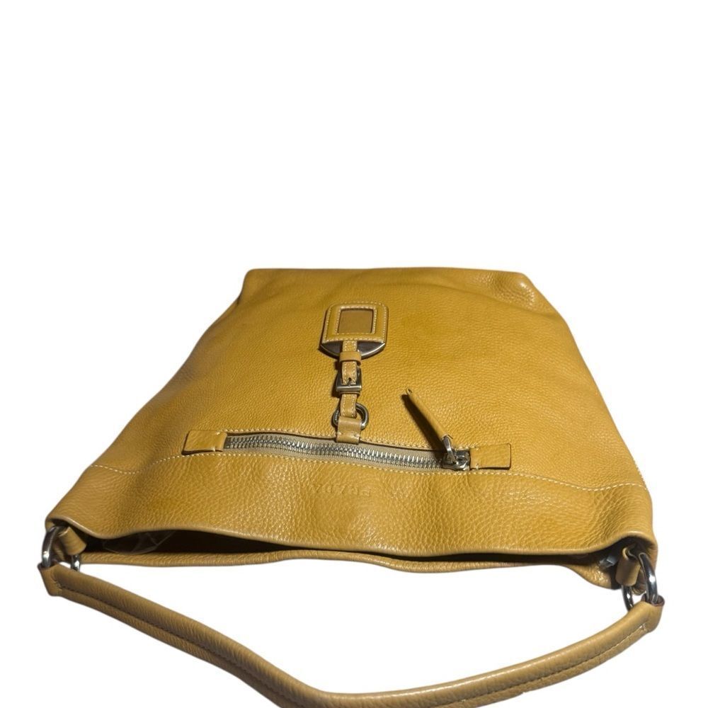 PRADA Caramel Brown Vitello Daino Leather Bucket Bag Luggage Tag Auth - Picture 7 of 15